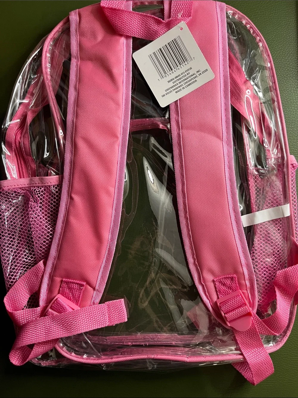 Clear Pink Backpack - Transparent School Bag